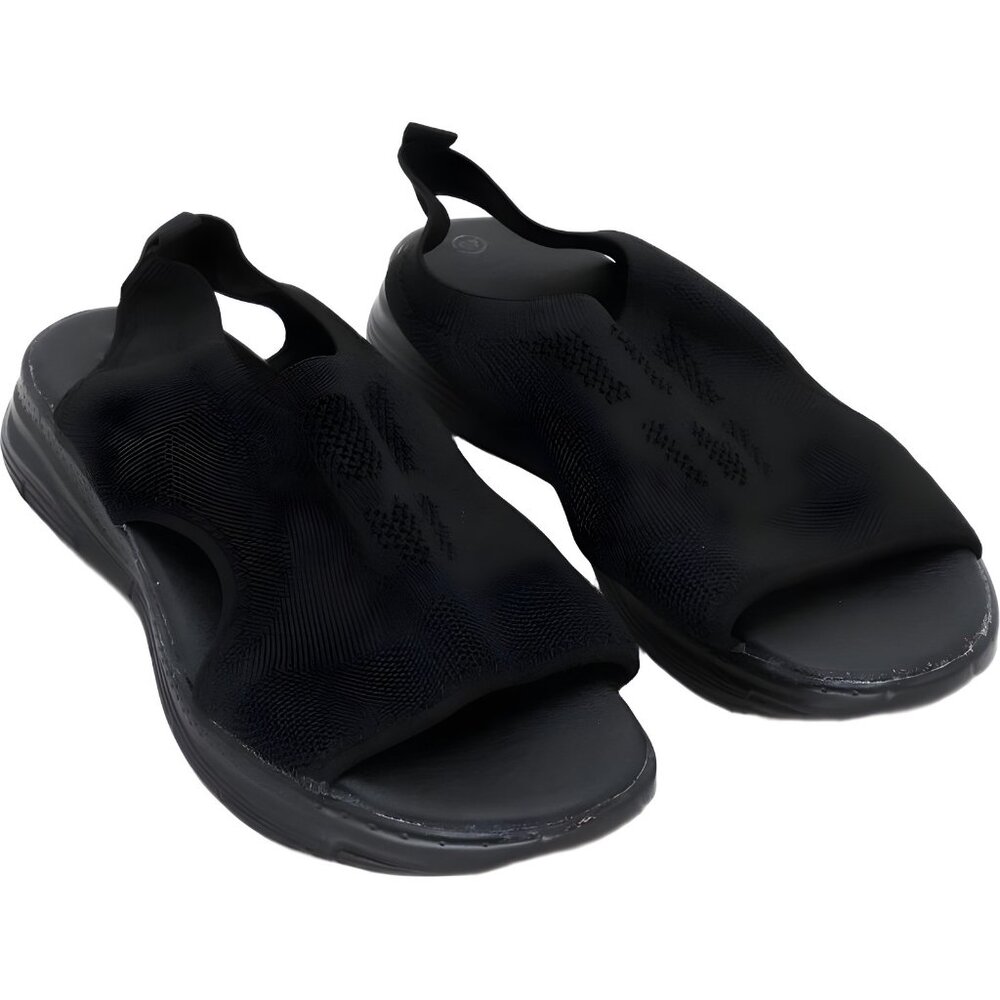 RXFSP Black Knit Wedge Sandal Women's US 9.5